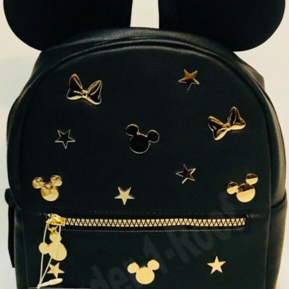 Disney Mickey Mouse Gold Embellished Mini Book Bag - Picture 4 of 6